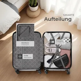 Tectake Koffer-Set 4-tlg. grau/silberfarben