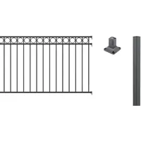 GAH Alberts Metallzaun Circle Set 5 Matten 1,0 x 10 m anthrazit