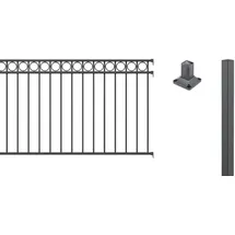 GAH Alberts Metallzaun Circle Set 5 Matten 1,0 x 10 m anthrazit