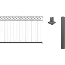 GAH Alberts Metallzaun Circle Set 5 Matten 1,0 x 10 m anthrazit