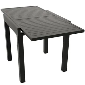 DEGAMO Garnitur ALCUDIA 5-teilig, Alu - Kunstgewebe schwarz