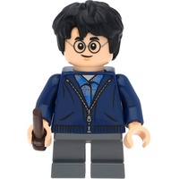 LEGO Harry Potter Minifigur Harry Potter als Kind (Blaue Jacke) mit Zauberstäben