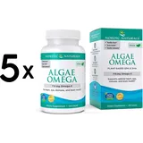 5 x Nordic Naturals Algae Omega, 715mg Omega 3 - 120 softgels (401,67 EUR/kg)