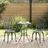 vidaXL Garten Bistro Set 3-tlg. Schwarz