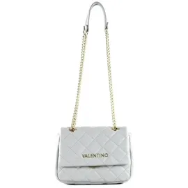 Valentino Ocarina Schultertasche Kunstleder Grau/Weiß