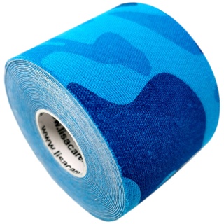 Nastro kinesiologico LisaCare - Blu mimetico 5cm x 5m 1 pz Bendaggio/i