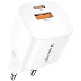 wozinsky 20W USB-C / USB-A Wandladegert - Weiß Schnelladegert PD, QC 3.0 - Weiß