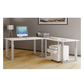 VCM Eckschreibtisch Lona Weiß