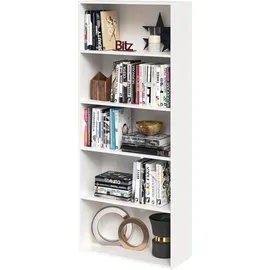FMD Bücherregal Bitz 71,2 x 28 x 168,7 cm Weiß