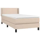 vidaXL Boxspringbett Matratze Cappuccino-Braun 100x200cm Kunstleder