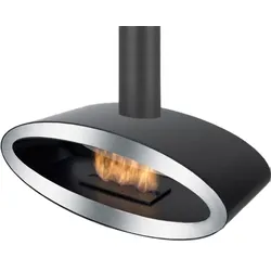 OutInFire MERU TUBE – Hängender rotierender Biokamin – Inox-Boll