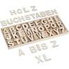 Holzbuchstaben & Stoffbuchstaben, 208-tlg, Holzbuchstaben