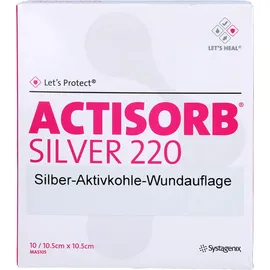 Medi-Spezial GmbH ACTISORB 220 Silver 10.5x10.5cm steril Kompressen 10 st