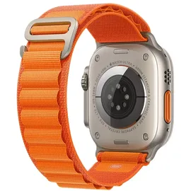 Apple Watch Ultra GPS+Cellular 49 mm Titangehäuse natur Alpine Loop orange S