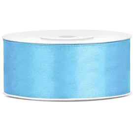 Partydeco Satinband hellblau 25 m x 25 mm