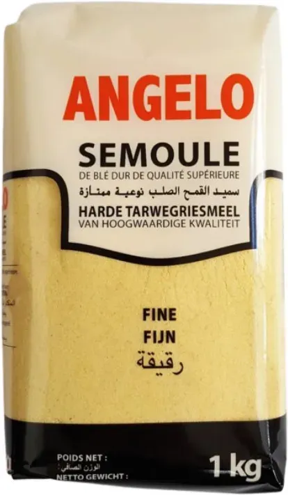 Angelo Semoul Hartweizengrieß Fein 1kg (schwarz) Türkisch