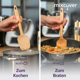 Mixcover nachhaltiger Holz-Spatel für Thermomix TM7 TM6,TM5,TM31 Drehkellenspatel Teigschaber
