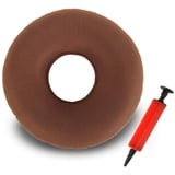 Anyingkai Aufblasbares Sitzkissen,Donut Sitzkissen Orthopädisch,Aufblasbares Sitzkissen Orthopädisch,Hämorrhoiden Sitzkissen,Sitzdonut,Stuhlkissen Rund,Orthopädisches Sitzkissen (Braun)