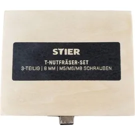 Stier T-Nutfräser-Set 3-teilig 8 mm