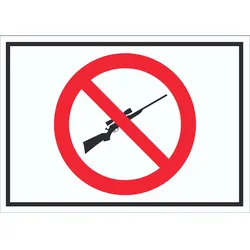Waffen verboten Schild Symbol A0 (841x1189mm)