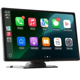 Vevor kabelloses Autoradio (228,6 mm) HD-Radio mit Touchscreen mit Apple CarPlay & Android Auto, CarPlay-Bildschirm mit Front- und Rückfahrkameras Sprachsteuerung Mirror Link Bluetooth GPS-Navigation