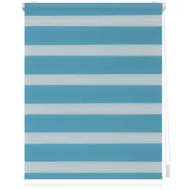 Lichtblick Duo Rollo / Doppelrollo Klemmfix 90 x 220 cm blau