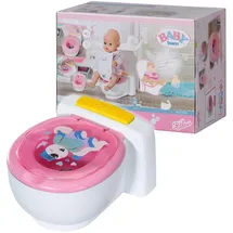 Zapf Creation Toilette für Puppen mit Geräuschfunktion Weiß/Pink 828373
