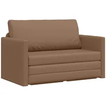 vidaXL Schlafcouch Kunstleder 2-Sitzer Braun