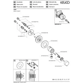 Keuco Ixmo Duschthermostat Unterputz rund für 1 Verbraucher Chrom 59554010001