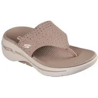 Skechers Damen Go Walk Arch Fit Sandal-Glam City Flipflop, Taupe, 39 EU - 39 EU