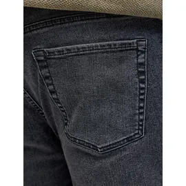 Jack & Jones PlusSize Shorts "JJIRICK JJORIGINAL SHORTS AT 999 PLS", Herren, Gr. 48 (7XL), N-Gr, schwarz, Web, Obermaterial: 54% Baumwolle, 33% Polyester, 7% Lyocell, 4% Viskose, 2% Elasthan, JACK & JONES PLUSSIZE, unifarben, regular fit knielang, Hosen Shorts