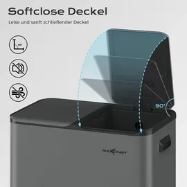 MAXCRAFT Mülleimer 60 l Anthrazit
