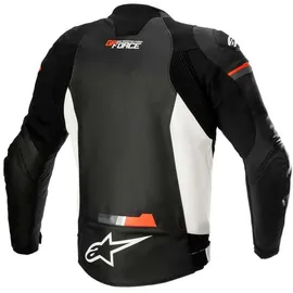 Alpinestars GP Force Lederjacke - Schwarz/Weiß/Neon-Rot / 48