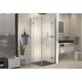 Bernstein Eckdusche Bernstein NT407 Drehtüren an Festfeld 8 mm Nano Klarglas 90x90 cm