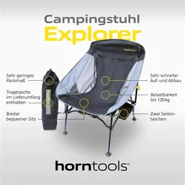 Horntools Campingstuhl Explorer Schwarz