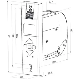 Matofix PRO elektrischer Gurtwickler Unterputz mit Display 23 mm Gurtbreite Weiß