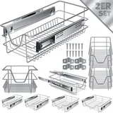 Kesser KESSER® Teleskopschublade Küchenschublade Küchenschrank ? Korbauszug ? Schrankauszug ? Vollauszug ? Schublade