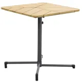 MWH Das Original MWH Blomst Klapptisch 70x70cm Stahl/Teak Natur|Hellgrau