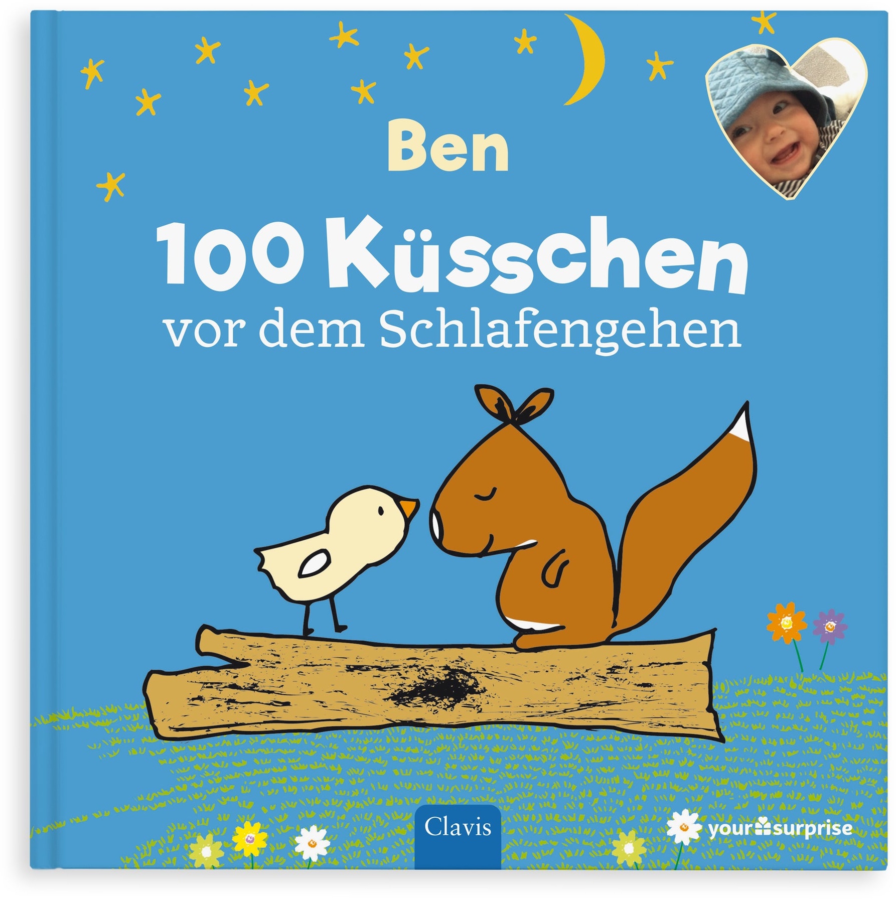 Personalisiertes Kinderbuch - 100 Küsschen vor dem Schlafengehen - Hardcover
