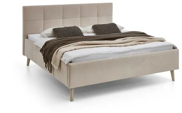 meise.möbel Polsterbett Nova 180 x 200 cm Stoff Beige Champagner