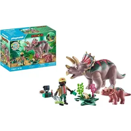 Playmobil Dinos Triceratops mit Jungtier 71821