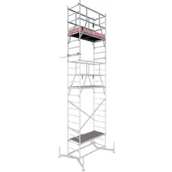 KRAUSE Arbeitsgerüst »ClimTec«, 2. Aufstockung; Arbeitshöhe: 7,00 m, max. 200 kg/m2, Aluminium - silberfarben