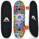 Apollo 51 cm Kinderskateboard - Fluffy bunt 51 CM