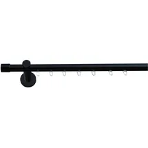 OTTO home Gardinenstange OTTO HOME "TANBUL" Gr. 1, schwarz, L:120cm Ø:20mm, Gardinenstangen, Innenlauf Komplett-Set inkl. Gleitern und Montagematerial