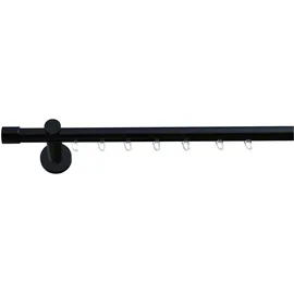 OTTO home Gardinenstange OTTO HOME "TANBUL" Gr. 1, schwarz, L:120cm Ø:20mm, Gardinenstangen, Innenlauf Komplett-Set inkl. Gleitern und Montagematerial