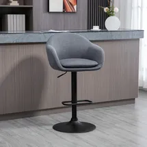 Homcom Barhocker 54 x 54 x 92-112 cm Dunkelgrau