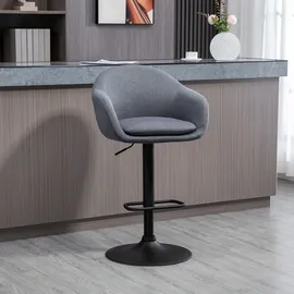Homcom Barhocker 54 x 54 x 92-112 cm Dunkelgrau