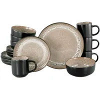 CreaTable CreaTable, 23334, Serie Nordic Fjord Beige, 16-teiliges Geschirrset