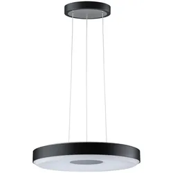 Paulmann LED Pendelleuchte 3-Step-Dim Puric Pane    2700K 1.200lm / 1.400lm 22W Schwarz Grau dimmbar 79517