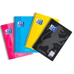 Oxford 400123150, Einfarbig, Gemischte Farben, B5, 80 Blätter, Kariertes Papier,